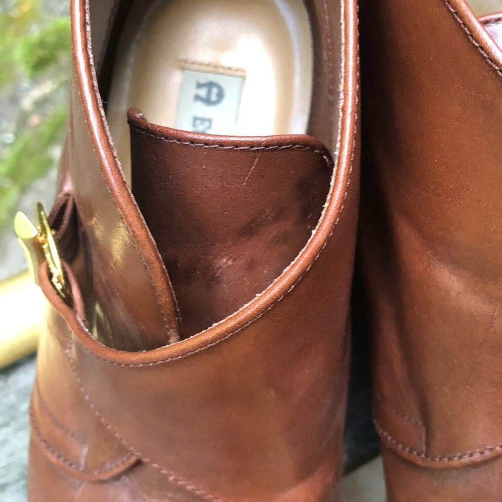 VINTAGE ETIENNE AIGNER BROWN MONK STRAP ANKLE BOOTS SZ 7.5 - Picture 11 of 16